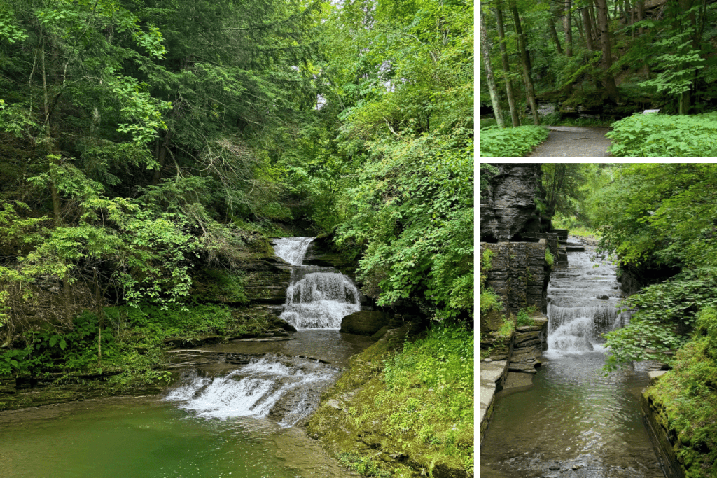 Waterfalls and Hiking trails located within Robert H. Treman State Park Finger Lakes NY