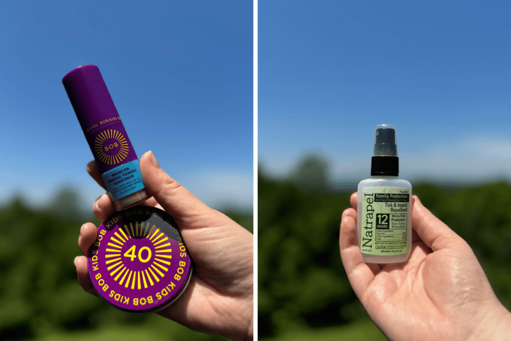 baby friendly powder sunscreen and bug spray