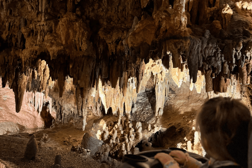 Stroller on path in Luray Caverns