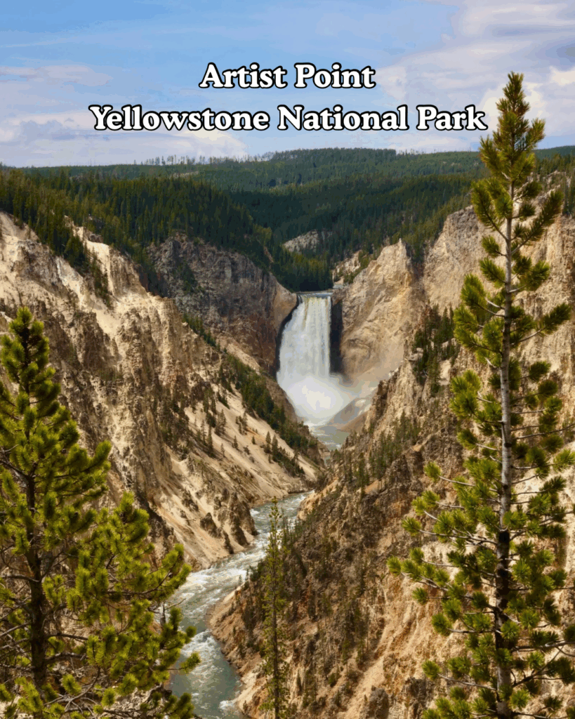 Artist Point Overlook in Yellowstone National Park
